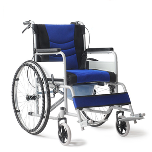 Orinal de acero plegable con rueda commode, Silla de ruedas manual plegable con inodoros, Económica - Product Image 3