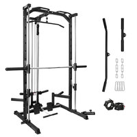 Barre de traction portable multi-poignée intégrée rack de puissance solide Smith Machine Station multifonctionnelle