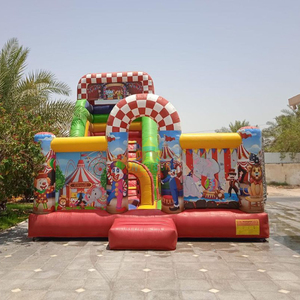 Château gonflable de saut commercial extérieur de partie d'enfants avec le parcours d'obstacles gonflable de <span class=keywords><strong>cirque</strong></span> de toboggan - Product Image 2