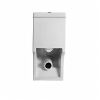 Inodoro de Cerámica de Una Pieza ZOGII 086QP, Sistema de Sifón de Doble Descarga, Montaje en el Suelo, Diseño Moderno, Color Blanco, Taza Alargada, 5 Años de Garantía