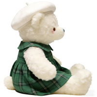 Peluches d'ours blancs en gros, peluches d'ours en peluche de haute qualité, peluches d'animaux personnalisées pour le confort