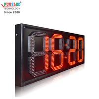 Horloge murale numérique LED de haute qualité de 15 pouces, affichage clair de l'heure, signalisation numérique