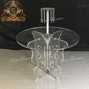 <strong>Butterfly</strong> Base Round Shape clear Plastic Wedding Decoration Acrylic <strong>Table</strong> - Product Image 3