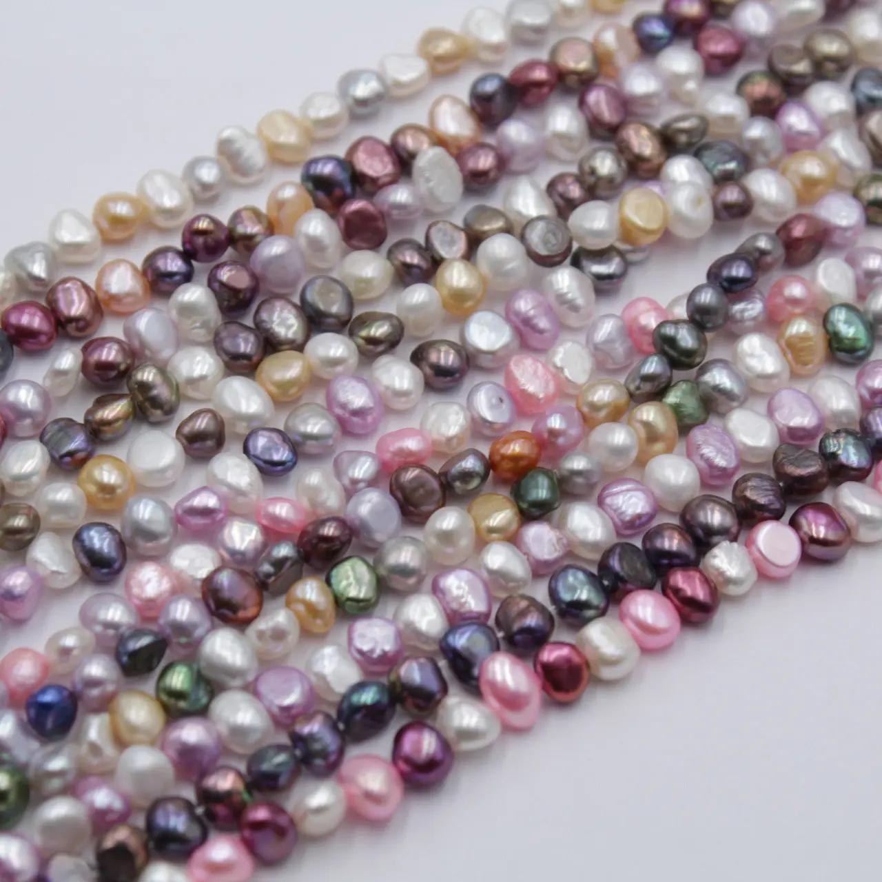 5-6mm dyed colored Natural Cultured Freshwater Pearl Beads Baroque pearls for Jewelry Making DIY Bracelet Necklace