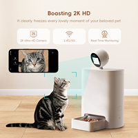Nouvelle mangeoire intelligente pour animaux de compagnie avec caméra HD 2K intégrée, Wi-Fi 2.4G/5G, application, distribution programmée de nourriture pour chat, audio bidirectionnel, vision nocturne