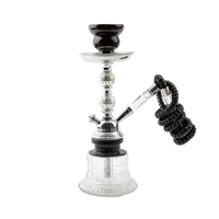 Bestseller : Ensemble de chicha arabe avec composants en fer, petite chicha à double tube, corps métallique, fumée intense