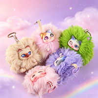 Nouvelle Boîte Mystère Porte-clés Peluche Chaton Moelleux, Poupée en Peluche Mignonne de Dessin Animé, Breloque de Sac, Cadeau Surprise Adorable pour Filles