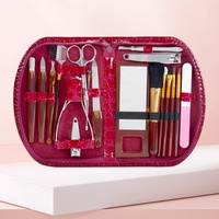 Kit d'outils de beauté professionnels pour femmes, ensemble de pinceaux de maquillage, 6 pièces, poils en nylon, fond de teint, poudre, fard à paupières, visage, manucure