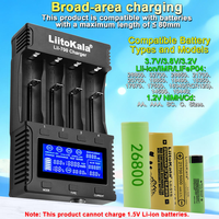 Chargeur de batterie intelligent Liitokala Lii-700 12V/5A, 4 emplacements, charge rapide 3A avec test IR et de capacité pour batteries Li-ion LFP 18650 21700 26650
