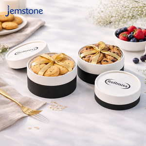 Custom Recyclable Food Grade Baking Pastry Cylinder Tube <b>Packaging</b> Luxury UV Printed Paper Cheesecake Cylinder <b>Box</b> Container - Product Image 4
