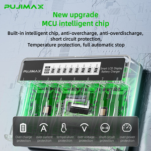 PUJIMAX USB C ricarica 1.5 Volt <span class=keywords><strong>AA</strong></span> AAA batteria al <span class=keywords><strong>litio</strong></span> caricabatteria LCD Display intelligente carica batteria 1.5 v carica batteria - Product Image 5