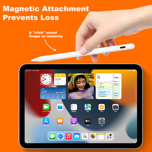 ปากกาสไตลัสแบบ Capacitive สำหรับ <span class=keywords><strong>iPad</strong></span> 2018-2026 ขายส่ง, รองรับการเอียง, ด้ามจับหนาพิเศษ, ป้องกันการสัมผัสโดยฝ่ามือ, ติดตั้งด้วยแม่เหล็ก, ชาร์จผ่านพอร์ต Type-C - Product Image 2