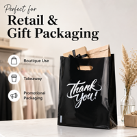 Sacs de shopping personnalisés en PE imprimés offset, à fond plat avec soufflet latéral, pour accessoires de mode, jetables