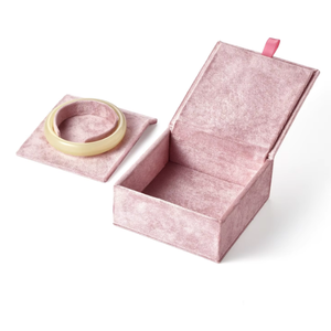 Caja de Almacenamiento de Joyas, Exquisita Caja de Joyería de Terciopelo Rosa para Pulseras, Venta al por Mayor de Cajas de Joyería Personalizadas - Product Image 4