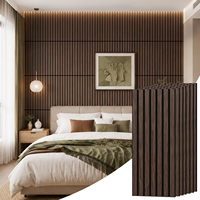 Panneaux acoustiques modernes en MDF à lattes, absorption sonore hautement efficace, design écologique pour salon, appartement, hôtel, hôpital