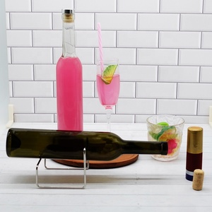 Botellas de Vidrio de 175 ml y 210 ml para Vino Tinto, Botellas Azules con Cuello Largo, Botellas de Vidrio con Pulverizador de Color Personalizado y Corcho para Vino Tinto - Product Image 4