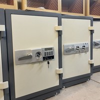 Coffre-fort ignifuge en métal, construction entièrement en acier, serrure numérique, sécurité antivol, résistant au feu