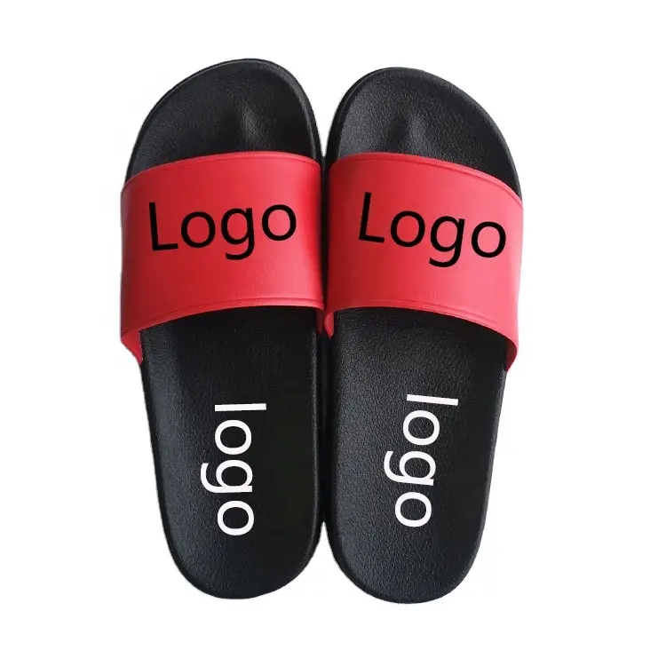 Sandal Pria, Sandal untuk Perusahaan, Sandal Selop Logo Cetak Timbul, Sandal Alas Kaki Desainer Baru