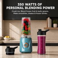 Mixeur de table électrique 600 ml avec tasse de voyage, pour smoothies et jus, haute vitesse, broyeur de glace, tasse anti-fuite, pour la maison, la salle de sport et les voyages