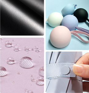 Mini parapluie pliable compact de voyage avec étui, protection UV, logo personnalisé d'usine, 5 plis, soleil et pluie - Product Image 4