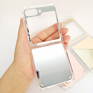 Nouvelle usine <span class=keywords><strong>de</strong></span> luxe personnalisé TPU PC Protection complète électroplaqué clair miroir <span class=keywords><strong>de</strong></span> maquillage <span class=keywords><strong>coque</strong></span> <span class=keywords><strong>de</strong></span> <span class=keywords><strong>téléphone</strong></span> pour Samsung Galaxy Z Flip 4 5 6 - Product Image 4