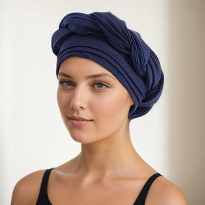 Sombrero Baotou <span class=keywords><strong>de</strong></span> lujo para mujer, gorro trenzado pesado <span class=keywords><strong>de</strong></span> tres capas, gorro <span class=keywords><strong>de</strong></span> turbante étnico al por mayor - Product Image 5