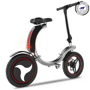 Mini-vélo électrique à deux roues avec frein à disque de petite taille, 350W, 36V, 12 pouces