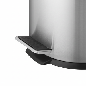 Poubelle à pédale en acier inoxydable 2 kg, argentée, pour cuisine, salle de bain, chambre à coucher - Product Image 1