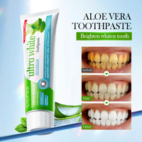 Dentifrice SADOER OEM à l'Aloe Vera Ultra Blanc 100g Marque Blanche Nettoyage en Profondeur Élimine les Taches Blanchit les Dents Haleine Fraîche Soin des Gencives
