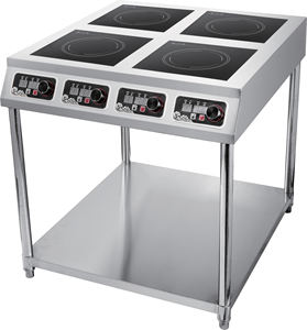Cucina a Induzione Commerciale Verticale ad Alta Potenza da 3000W/5000W con 4 Zone/4 Fuochi e Tecnologia Half-Bridge - Product Image 3