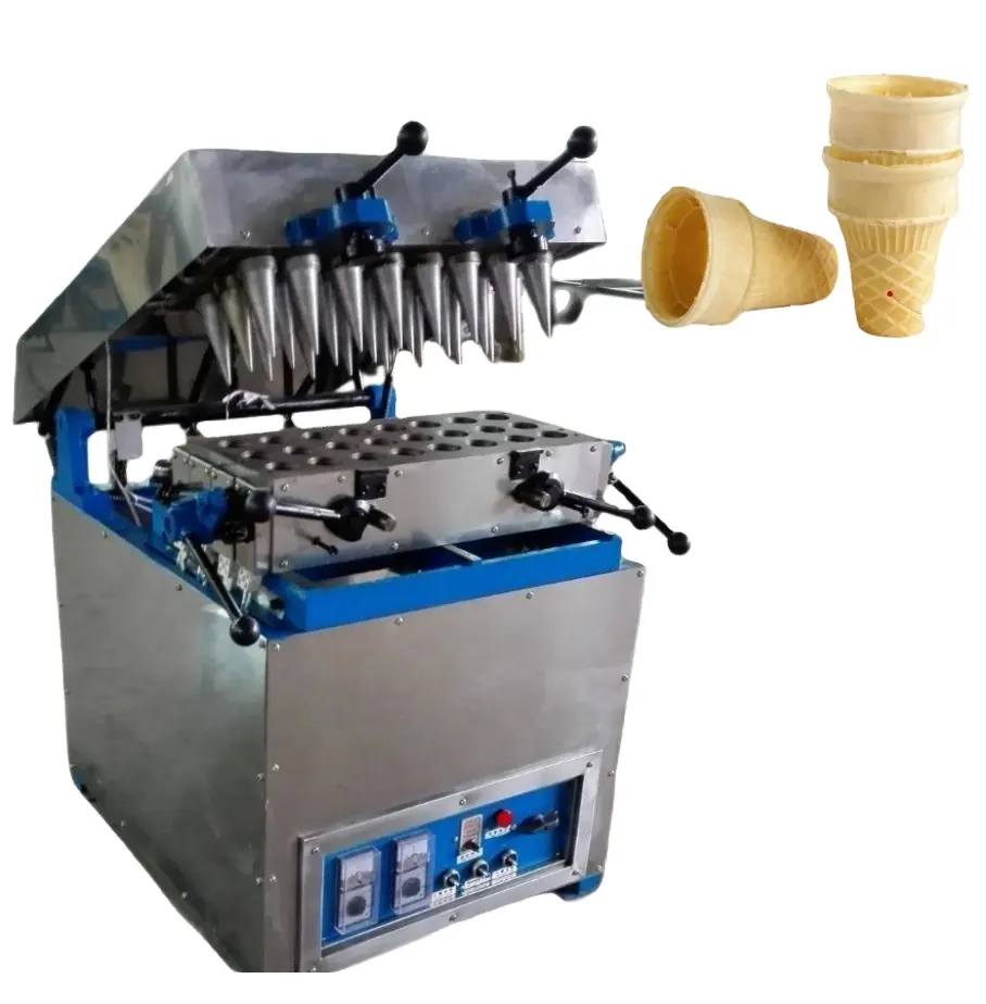 Automático Comestível Donut Ice Cream Chá Cone Café Cup Karachi Wafer Biscuit Bake Make Maker Machine