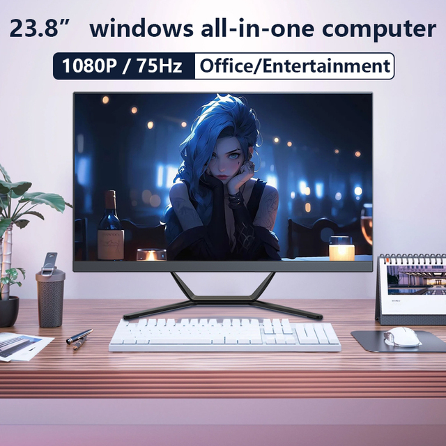 All-in-One 23.8-Inch Desktop Computer with Keyboard Mouse SSD Hard Drive 256GB 1TB 512GB Intel Core I7 I5 DDR RAM Desktop