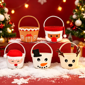 Wholesale Felt <b>Christmas</b> <b>Gift</b> Buckets Eve Apple <b>Gift</b> <b>Boxes</b> Candy Buckets for Kids Decoration <b>Christmas</b> <b>Gifts</b> - Product Image 4