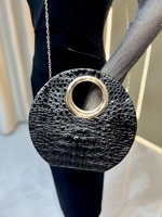 2026 Damen Krokodilmuster-Tasche Henkeltasche Handtasche Tragbare Tragetasche Halbmond-Schultertaschen Stilvolle PU-Leder-Handtasche