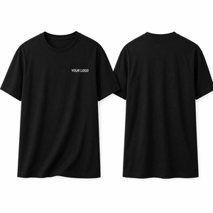 T-shirt en coton 180 GSM pour homme, col rond côtelé, double couture, logo personnalisé, fabricant de t-shirts vierges de qualité supérieure - Product Image 2