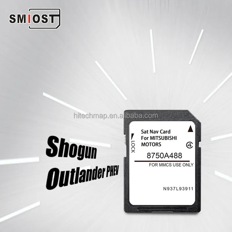 SMIOST Navigation GPS Map Cards Navig CUSTOM CID Europe SD Card for Mitsubishi Outlander A488 16GB