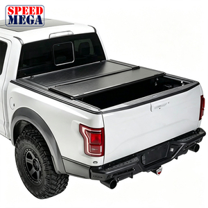 Flush Mount Hard Tri-Fold Tonneau Cover for Ford F-150 5.5ft, <b>Low</b> Profile Aluminum <b>Bed</b> Cover Waterproof, Rack Compatible - Product Image 3
