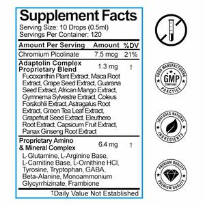 OEM ODM 100% Gouttes de régime complexes de marque privée naturelles Meilleure gestion naturelle du poids Gouttes pour hommes et femmes Brûleur de graisse naturel - Product Image 3