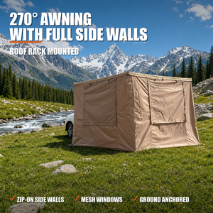 270 Grad Markise <strong>Zelt</strong> Car Side Awning Dachzelt Free Standing Oxford Waterproof Overland Camping 4x4 SUV Pickup RV Camper Tent - Product Image 1