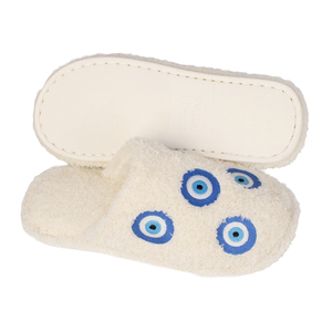 Customizable Wholesale Cute Fluffy Fuzzy <strong>Slippers</strong> Heart Evil Eye Plush Home Slides Ladies Winter Indoor Flat Warm <strong>Slipper</strong> - Product Image 5