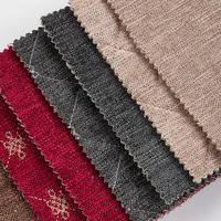 Tissu en velours tricoté en gros, résistant aux taches, polyester, lin fin, tissu pour canapé, matériau pour plafonds de voiture, coussins de siège, voiture