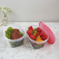 Boîtes de repas jetables en plastique ovales pour micro-ondes, en PP, pour la restauration rapide, barquettes bento en plastique.