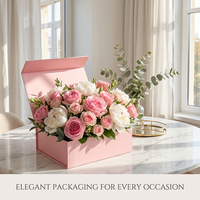 Boîte cadeau pliable personnalisée avec doublure en éponge et ruban, accessoires pour anniversaire, Saint-Valentin - Emballage pour rouge à lèvres, parfum
