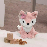 Cadeau de la Saint-Valentin, peluche réaliste mignonne en forme de renard rose, peluche renard rouge en peluche