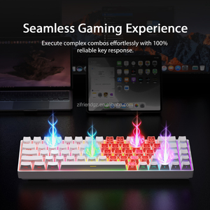 TK68 RGB Backlight ABS keycaps Full-key não-conflito Tipo-C com fio teclado mecânico de jogo para computador e <span class=keywords><strong>laptop</strong></span> para jogos - Product Image 4
