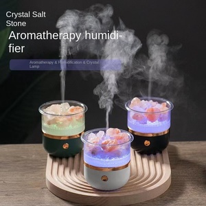 Hxtc88 7 màu <span class=keywords><strong>LED</strong></span> ánh sáng siêu âm mát Mist Máy tạo độ ẩm mini xách tay tinh thể muối đá Đá tinh dầu hương thơm khuếch tán - Product Image 1