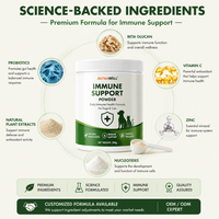 Complément alimentaire Astrawell pour chiens et chats, soin immunitaire avec colostrum, bêta-glucane, zinc, vitamine C, formule de défense quotidienne