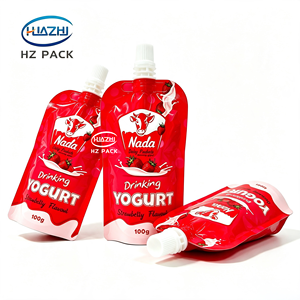 Pochette d'emballage de yaourt de haute qualité avec bec verseur pour purée de fruits, sachet d'emballage de boisson, sac à eau liquide, emballage pour aliments pour bébés - Product Image 1