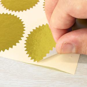 Autocollants dorés vierges durables en gros, étiquettes autocollantes brillantes dorées pour certificats - Product Image 6