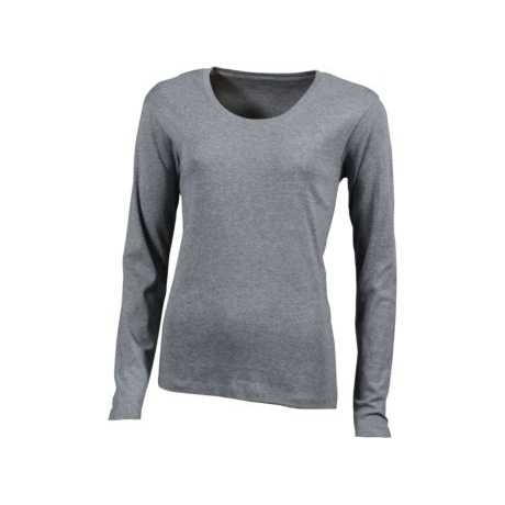 Ladies' Long-Sleeved Soft & Stretchy Cotton T-Shirt Comfortable Women's Blouses & Shirts